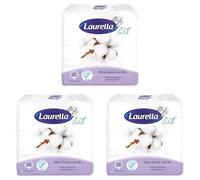 Laurella Ultra Wings - Asciugamani igienici in cotone, 12 pezzi (Confezione da 3)