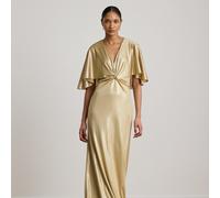 Lauren Abito a mantella in jersey metallizzato 36 Gold