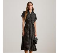 Lauren Abito in crêpe con stampa geometrica 46 Blue