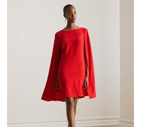 Lauren Ralph Lauren - Robe de cocktail à cape en georgette Rosso - Abbigliamento 34 Rosso