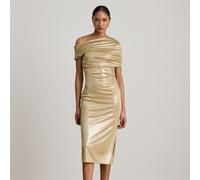 Lauren Abito metallizzato a spalle scoperte 48 Gold