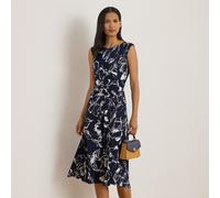 Lauren Abito ritorto in jersey a fiori 40 Blue