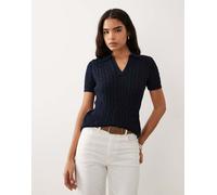 Lauren by Ralph Lauren - Polo in maglia sottile blu navy M