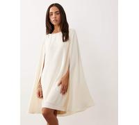 Lauren by Ralph Lauren - Vestito corto a maniche lunghe color crema-Bianco 6