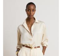 Lauren Camicia in charmeuse di raso Relaxed-Fit S Cream