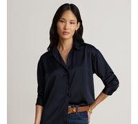 Lauren Camicia in charmeuse di raso Relaxed-Fit XL Blue