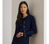 Lauren Cardigan a girocollo lavorato a coste XS Blue