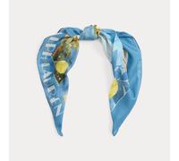 Lauren Foulard in cotone e seta con paesaggio TAGLIA UNICA Blue