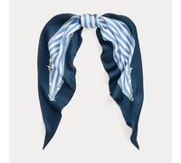 Lauren Foulard in seta a rombo a righe TAGLIA UNICA Blue