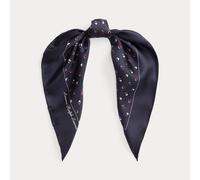 Lauren Foulard in seta con stampa geometrica TAGLIA UNICA Blue