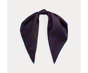 Lauren Foulard in seta stampata TAGLIA UNICA Blue