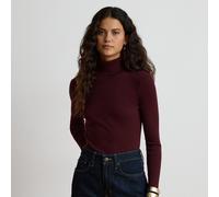 Lauren Maglia dolcevita in misto cotone a coste L Red
