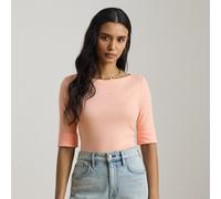 Lauren Maglietta con scollo a barchetta stretch M Orange