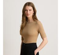 Lauren Maglietta con scollo a barchetta stretch XL Tan