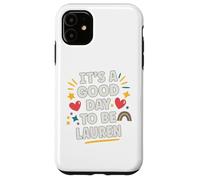 Lauren Personalized Retro Girls Custom Lauren Name Custodia per iPhone 11