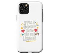 Lauren Personalized Retro Girls Custom Lauren Name Custodia per iPhone 11 Pro