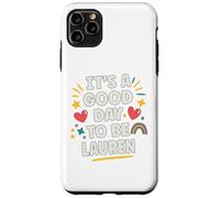 Lauren Personalized Retro Girls Custom Lauren Name Custodia per iPhone 11 Pro Max