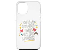 Lauren Personalized Retro Girls Custom Lauren Name Custodia per iPhone 12/12 Pro