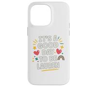 Lauren Personalized Retro Girls Custom Lauren Name Custodia per iPhone 14 Pro Max