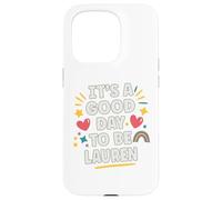 Lauren Personalized Retro Girls Custom Lauren Name Custodia per iPhone 15 Pro