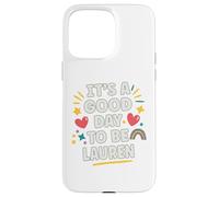 Lauren Personalized Retro Girls Custom Lauren Name Custodia per iPhone 15 Pro Max
