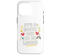 Lauren Personalized Retro Girls Custom Lauren Name Custodia per iPhone 16 Pro