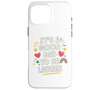 Lauren Personalized Retro Girls Custom Lauren Name Custodia per iPhone 16 Pro Max