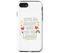 Lauren Personalized Retro Girls Custom Lauren Name Custodia per iPhone SE (2020) / 7 / 8