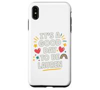 Lauren Personalized Retro Girls Custom Lauren Name Custodia per iPhone XS Max