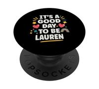 Lauren Personalized Retro Girls Custom Lauren Name PopSockets PopGrip Adesivo
