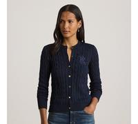Lauren Petite Petite - Cardigan a trecce in misto cotone L Blue