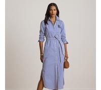 Lauren Petite Petite - Chemisier in popeline di cotone a righe 48 Blue