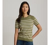 Lauren Petite Petite - Maglia a righe a maniche corte M Cream