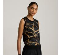 Lauren Petite Petite - Maglia con stampa a cinture M Black