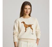 Lauren Petite Petite - Maglia in cotone con bracco a intarsi S Cream
