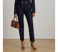 Lauren Petite Petite - Pantaloni in cotone Slim Straight-Fit 48 Blue