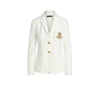 Lauren Ralph Lauren - Blazer en jacquard à broderie bullion Bianco - Abbigliamento - Taglia S S Bianco
