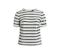Lauren Ralph Lauren Camicetta maniche corte righe paillettes 50 Bianco/Blu navy francese