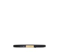 Lauren Ralph Lauren Cintura sottile in pelle con logo M Nero