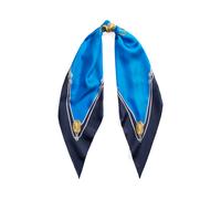 Lauren Ralph Lauren Foulard Sophia romboidale in seta TAGLIA UNICA Blu New England