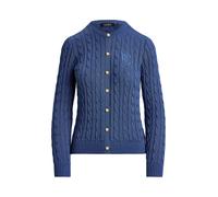 Ralph Lauren - Cardigan Girocollo a Maglia Grossa - - Knitwear - Donna - Blu - M