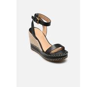 Lauren Ralph Lauren - HILARIE ESPADRILLES WEDGE Nero - Sandali e scarpe aperte 41 Nero