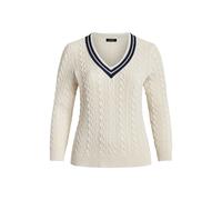 Lauren Ralph Lauren Maglia da cricket a trecce 50-52 Mascarpone Cream/Navy