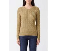 LAUREN RALPH LAUREN Maglia girocollo in cotone con bottoni sulla spalla L Nudo