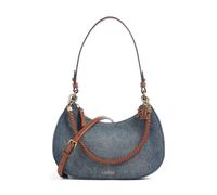 Lauren Ralph Lauren Marcy Medium Borsa a spalla blu, tela, donna