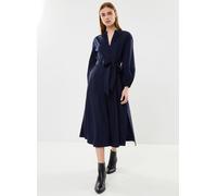 Lauren Ralph Lauren - Robe-chemise ceinturée coton et dentelle Blu - Abbigliamento 42 Blu