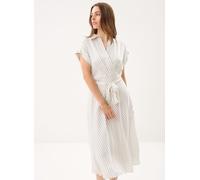 Lauren Ralph Lauren - Robe col en V nouée devant Bianco - Abbigliamento 42 Bianco
