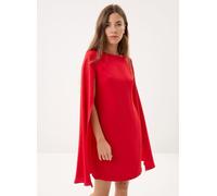 Lauren Ralph Lauren - Robe de cocktail à cape en georgette Rosso - Abbigliamento 34 Rosso