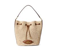 Lauren Ralph Lauren Secchiello Andie grande in paglia TAGLIA UNICA Naturale/Col cuoio Lauren