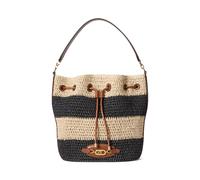 Lauren Ralph Lauren Secchiello Andie grande in paglia TAGLIA UNICA Naturale/Nero/Cu Lauren